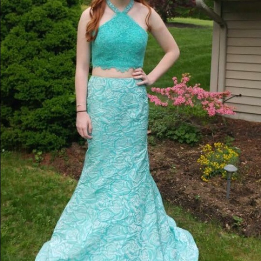 Aqua Prom Dress-Ellie Wilde